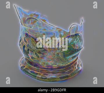 Fragment des Fuß-, Sockel- und Teil der Kelch des konischen Kuppel Cup (berkemeier) mit vier flachen Bolzen, trinkglas Trinkutensilien berkemeier Geschirr halter Boden finden Gläsernen Wald Glas h 5,6, frei geblasen und Glas Anwendung Fragment der Fuß unten und Teil der Kelch des konischen Kuppel Cup (berkemeier) in klares Licht grünes Glas (Glas) Fuß (Stand Ring) aus Glas Draht um vier mal gewickelt. pontilmark unterhalb der Spitzen unten (2,6 cm). Hohle Stängel und öffnen sich an der Spitze ist Tonnenförmig und hat drei große, flache Stollen (einer fehlt). Am Übergang von der Amtsleitung Stockfoto