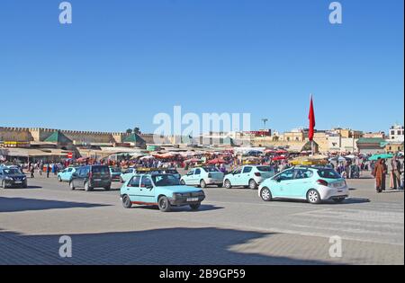 El Hedim Square, Meknes, Marokko Stockfoto