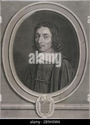 DER KARDINAL DE COISLIN Robert Nanteuil (1623-1678). "Le Cardinal de Coislin", 1664. Tiefdruck. Paris, musée Carnavalet. Stockfoto