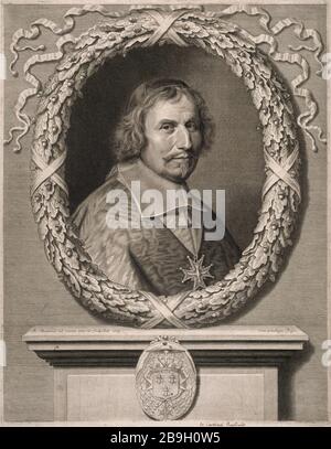 ANTOINE Barberin, KARDINAL Robert Nanteuil (1623-1678). 'Antoine Barberin, Kardinal', 1663. Tiefdruck. Paris, musée Carnavalet. Stockfoto