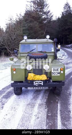 Land Rover Serie 2 im Seengebiet Stockfoto