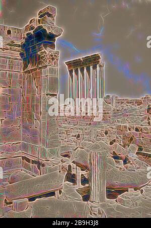 Baalbek. Tempel der Sonne Tempel der Sonne von Bacchus Tempel. 1900, Libanon, Baʻlabakk, BaʻLabakk Stockfoto