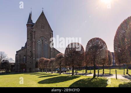 Gent, Belgien - 22. März 2020: Kirche der Heiligen Elisabeth Beginenhof. Unesco-Weltkulturerbe Stockfoto