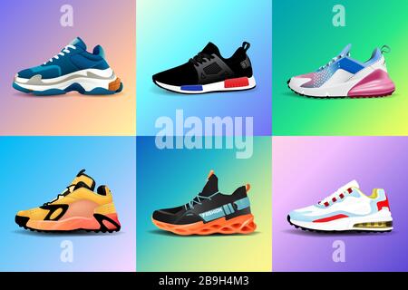 Neue Fitness Sneaker, Fashion Schuhe für das Training Laufschuh. Sport shoes Stock Vektor