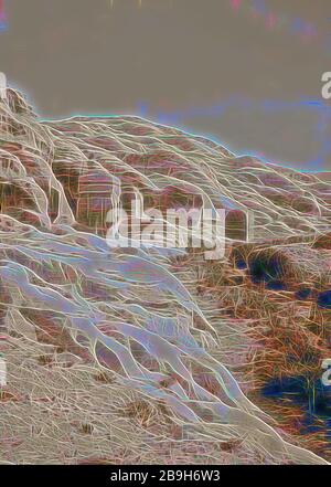 Petra in Transjordan. Drei Pylone in der Nähe von Bab Es-Sik. 1900, Jordanien, Petra (die Stadt ist aussterbt Stockfoto