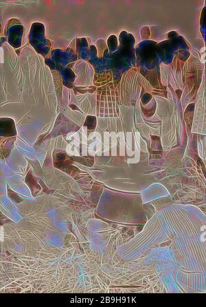 Der Samariter Ostern am Mt. Garizim, das Opfer. 1900, West Bank Stockfoto