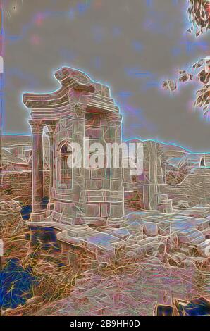 Baalbek. Tempel der Venus. Eingang und Int[erior] heraus suchen. 1936, Libanon, Baʻlabakk, BaʻLabakk Stockfoto