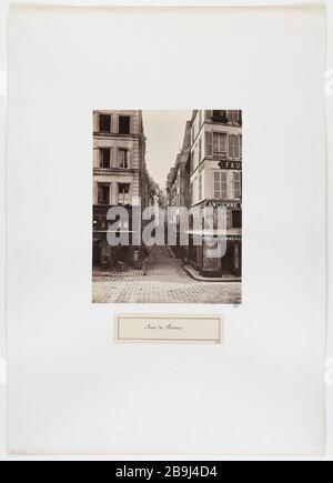 BIEVRE STRASSE, 5. BEZIRK, PARIS Rue de Bièvre. Paris (Vème arr.), 1869-1902. Photographie de Pierre Emonts ou Emonds (1831-1912). Paris, musée Carnavalet. Stockfoto