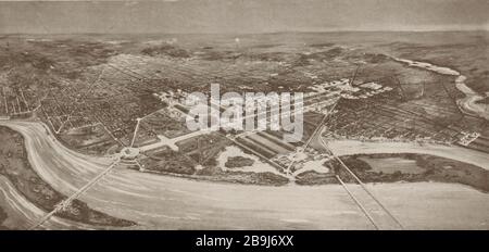 Theodore Roosevelt seinen Dienst in der nationalen Hauptstadt. Blick auf die Mall von Arlington. Blick auf die Mall aus Arlington (vorgeschlagener Plan) (1919) Stockfoto