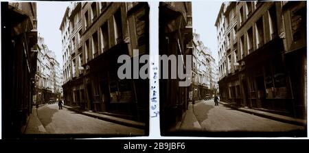 GALANDE STRASSE, 5. BEZIRK Rue Galande, 5 ème Bezirk. 1926-1936. Photographie anonyme. Paris, musée Carnavalet. Stockfoto