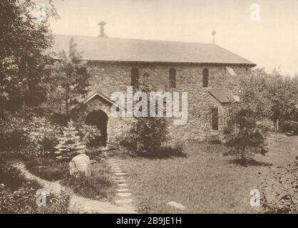 Kapelle für den Orden von St. Anne, Arlington Heights, Massachusetts. Rückansicht. Cram & Ferguson, Architekten (1922) Stockfoto