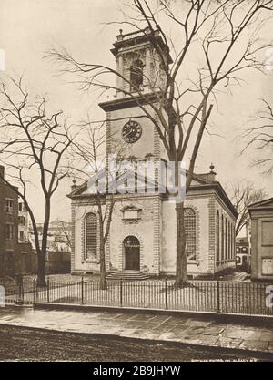 Die zweite Reformierte Kirche, Beaver Street façade, Albany, New York. Wiederhergestellt von John L. Dykerman, 1918. Philip Hooker, Architekt (1919) Stockfoto