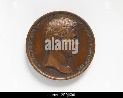 Attentat auf den Herzog von Berry, 14. Februar um 187 Raymond Gayrard (1777-1858). Assassinat du duc de Berry, 14 février, 1820. Bronze. Um das Jahr 1820 Paris, musée Carnavalet. Stockfoto