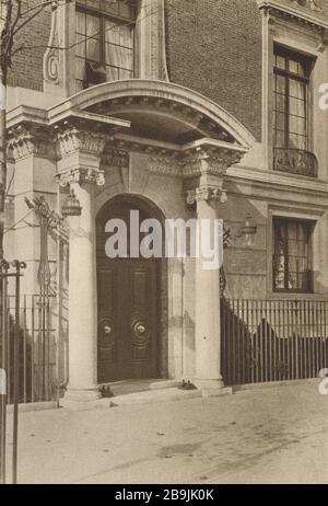 Residenz, Henry P. Davison, 690 Park Avenue, New York. Haupteingang. Walker & Gillette, Architekten (1919) Stockfoto