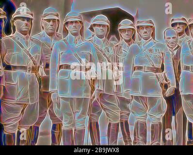 10/6/32 im Palast etc., Bagdad, Britische Offiziere. 1932, Irak, Bagdad Stockfoto