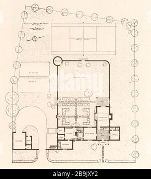 Haus in Ardsley-on-Hudson, New York. Leigh French, Jr., Architekt (1922) Stockfoto