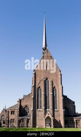 Gent, Belgien - 22. März 2020: Kirche der Heiligen Elisabeth Beginenhof. Unesco-Weltkulturerbe Stockfoto