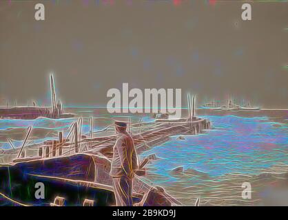 Tel Aviv. Eingang zum Zigarettenanzünder Waschbecken und schaue hinaus. 1934, Israel, Tel Aviv Stockfoto