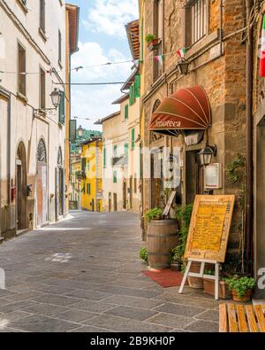 Loro Ciuffenna, Dorf in der Provinz Arezzo in der italienischen Region Toskana. In Italien. Stockfoto