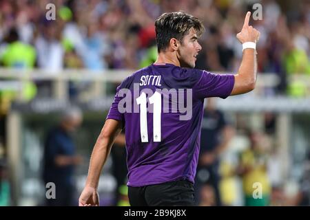 Florenz, Italien. Januar 2020. riccardo sottil (fiorentina) während der ACF Fiorentina Italian Soccer Serie A Saison 2019/20, italienisches Serie A Fußballspiel in Florenz, Italien, 01. Januar 2020 Gutschrift: Unabhängige Fotoagentur/Alamy Live News Stockfoto