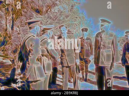 Ankunft in Palästina von Herrn Antony [d. H. Anthony] Eden. Antony Eden wird von Gen. Barker & Allan den Armee-Offizieren vorgestellt. 1940 Stockfoto