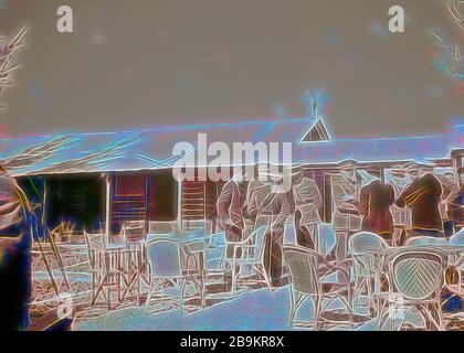 Ankunft in Palästina von Herrn Antony [d. h., Anthony] Eden. Herr Antony Eden Erfrischungen nehmen am Flughafen in Gaza. 1940, Gazastreifen Stockfoto