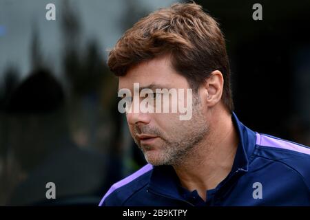 Manager von Tottenham Hotspur, Mauricio Pochettino - Brighton & Hove Albion / Tottenham Hotspur, Premier League, Amex Stadium, Brighton, Großbritannien - 5. Oktober 2019 nur redaktionelle Verwendung - es gelten die Einschränkungen für DataCo Stockfoto