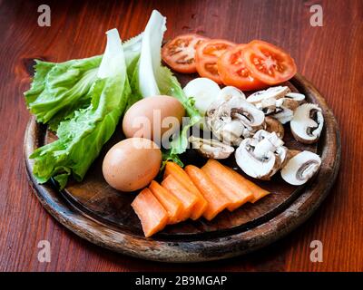 Frisch geschnittene Gemüse Stockfoto