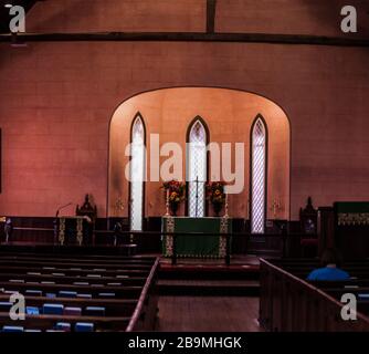 Kirche innen Stockfoto