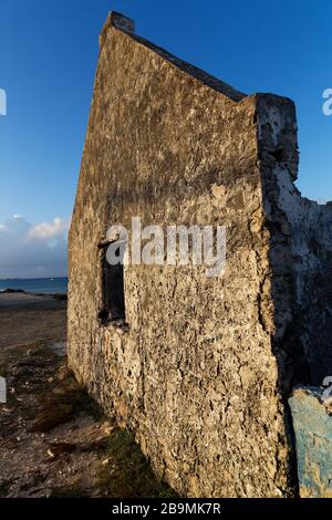 Salzsteg Ruinen Bonaire, Karibik Stockfoto