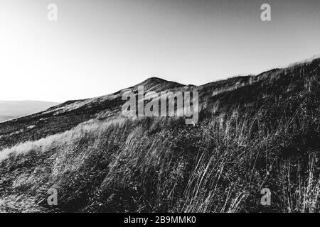 Blick von Carynska Polonyna im Bieszczady-Gebirge in Polen Stockfoto