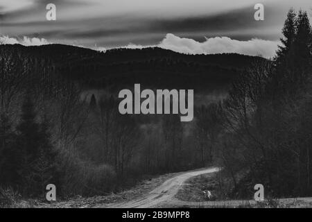 Dwernik im Bieszczady Gebirge in Polen Stockfoto