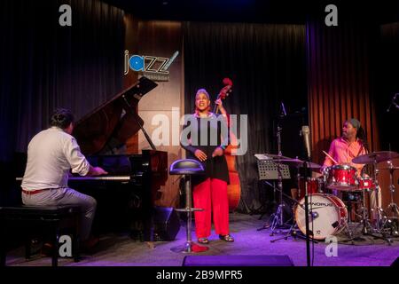 René Marie Quartett preforming at Jazz at the Lincoln Center, Shanghai, China Stockfoto