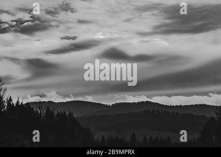 Dwernik im Bieszczady Gebirge in Polen Stockfoto