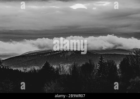 Dwernik im Bieszczady Gebirge in Polen Stockfoto