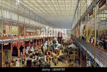 GROSSE AUSSTELLUNG DES Abschnitts von 1851 o die Haupthalle Stockfoto