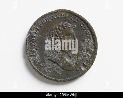 Die Taufe von Louis Philippe Albert d'Orleans, Graf von Paris (1838-1894), Prinz Royal von Frankreich (1842-1848), 2. Mai, Baptême de Louis Philippe Albert d'Orléans, comte de Paris (18-1894), Fürstin Royal de France (1842-1848), 2 Mai 1848. Cuivre, 1841. Paris, musée Carnavalet. Stockfoto