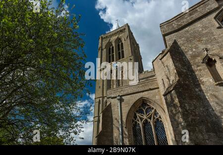 Gedney, Lincolnshire, Großbritannien, April 2014, Blick auf die St Mary Magdalena Church Stockfoto