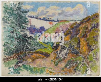 VALLEE DE LA Sedelle A CROZANT Armand Guillaumin (1841-1927). "Vallée de la sédelle à Crozant". Pastell sur Papier, vers 1920. Musée des Beaux-Arts de la Ville de Paris, Petit Palais. Stockfoto