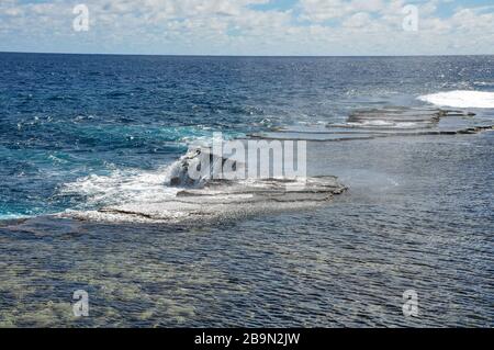 Mapu'a 'a Vaea Blowholes Stockfoto