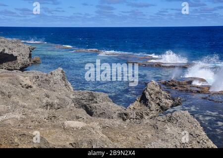 Mapu'a 'a Vaea Blowholes Stockfoto