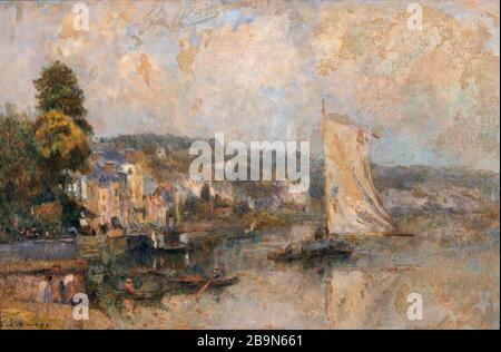 SEINE UM ROUEN Albert Lebourg (1849-1928). "La seine aux environs de Rouen". Peinture. Musée des Beaux Arts de la ville de Paris, Petit Palais'. Stockfoto