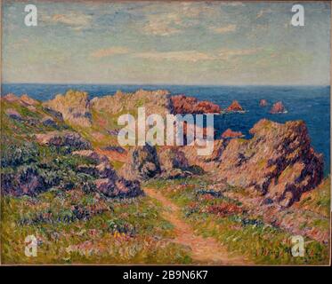 Gutes Wetter in Pern, Ouessant-Insel Henry Moret (1856-1913). "Beau temps à Pern, île d'Ouessant". Huile sur toile, 1901. Musée des Beaux-arts de la ville de Paris, Petit Palais. Stockfoto