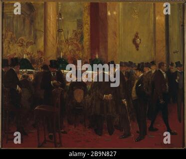 Im Kreis Jean Béraud (1849-1936). "Au Cercle", 1908. Musée des Beaux-Arts de la Ville de Paris, Petit Palais. Stockfoto