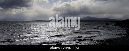 Blick auf den Golf von Admiral Montt, Puerto Natales, Patagonien, Chile, Südamerika Stockfoto