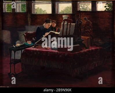 Prinzessin Mathilde in ihrem Atelier in Saint-Gratien Joseph Félix Bouchor (1853-1937). "La princesse de la Nature dans son Atelier à Saint-Gratien" (Val-d'Oise). Huile sur toile. Musée des Beaux-Arts de la Ville de Paris, Petit Palais. Stockfoto
