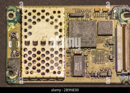 Elektronikplatine Printed Circuit Board FAX Stockfoto