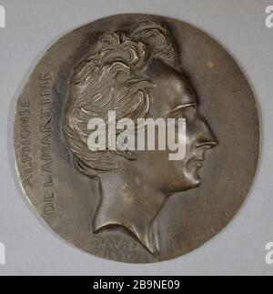 ALFONSO DE LAMARTINE Pierre-Jean David d'Angers (1788-1856). "Alphonse de Lamartine, 1830". Paris, musée Carnavalet. Stockfoto