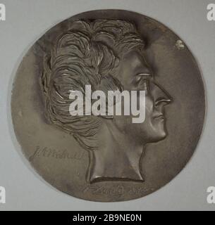 JULES MICHELET Pierre-Jean David d'Angers. "Jules Michelet (1798-1874), écrivain français", 1834. Paris, musée Carnavalet. Stockfoto