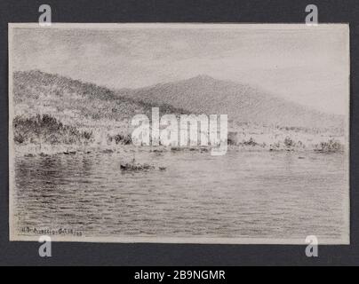 AJACCIO Henry Brokman (1860-1933). "Ajaccio". Crayon noir et Mine de plomb. 1920. Musée des Beaux-Arts de la Ville de Paris, Petit Palais. Stockfoto